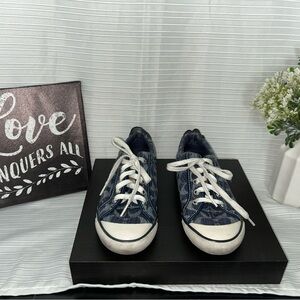 Women’s Y2K Vintage Coach Denim/leather Sneakers Size 7